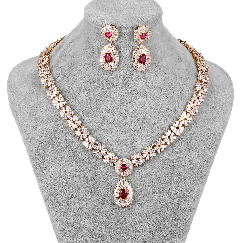New Arrival Cubic Zirconia CZ Crystal Luxury Wedding Bridal Necklace and Earring Jewelry Set
New Arrival Cubic Zirconia CZ Crystal Luxury Wedding Bridal Necklace and Earring Jewelry Set