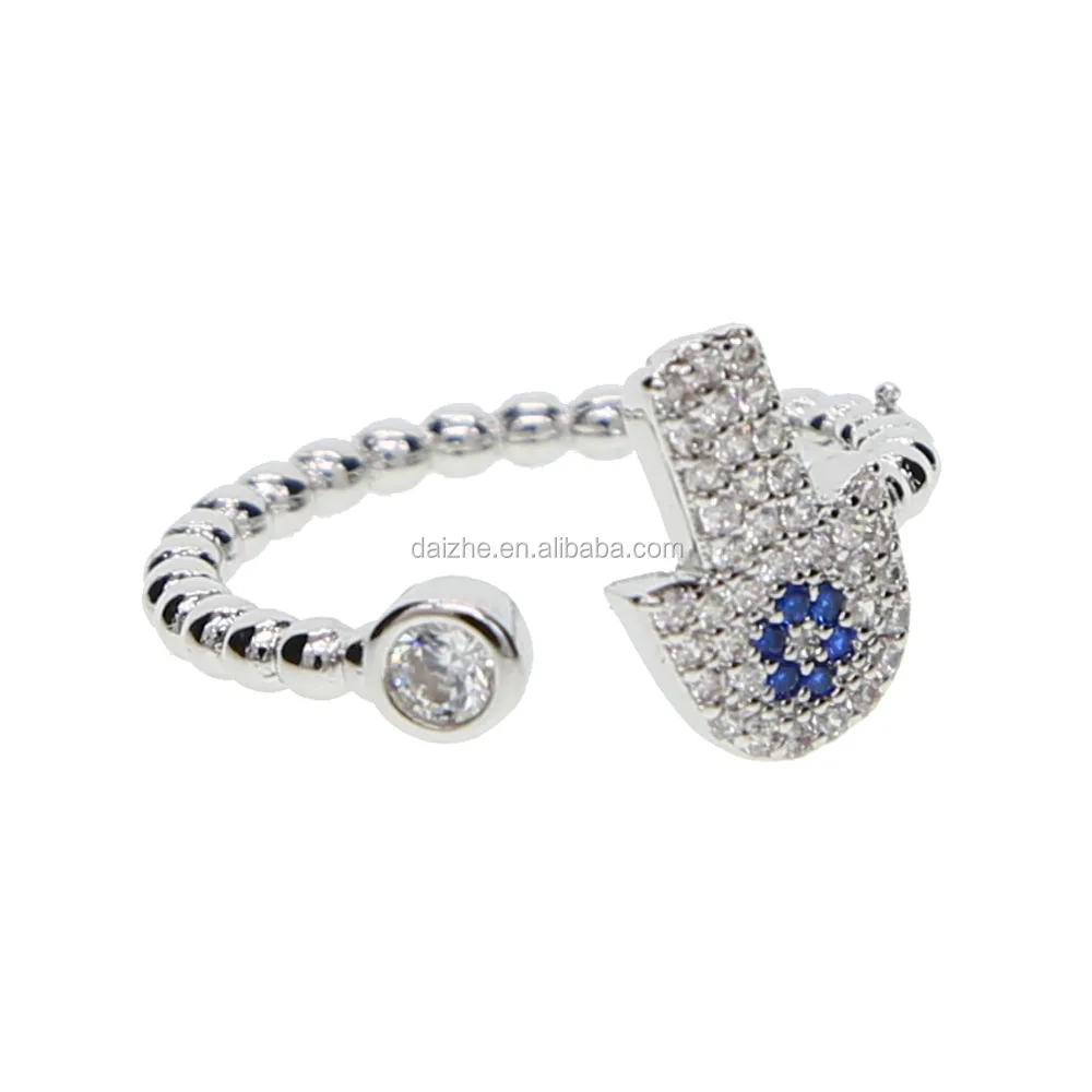 Hot new products for 2021 fashion silver rings with cz paved bead band adjustable ring for women finger open hand eye rings
Hot new products for 2021 fashion silver rings with cz paved bead band adjustable ring for women finger open hand eye rings