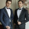 In stock new jacquard two piece tuxedo coat pant men suit