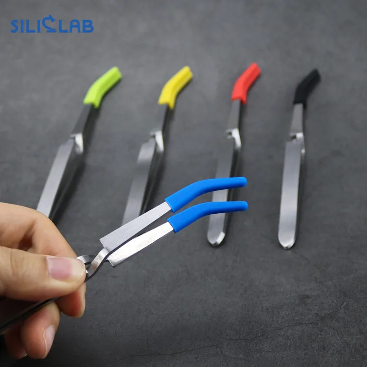 Siliclab custom logo tweezers for quartz banger colorful rubber tipped tweezers, Stainless steel
Siliclab custom logo tweezers for quartz banger colorful rubber tipped tweezers, Stainless steel