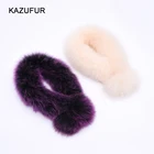 KZ160161Girls fashion fox scarf real fur collars