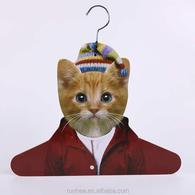 Animal Design Paper Cardboard Hangers With Metal Hook For Garment Display