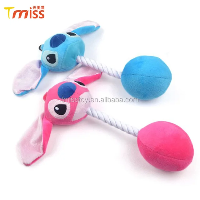 Factory custom cheap lovely pet plush sounding cotton dog rope toy