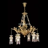 6 Lights Luxury Antique Brass Crystal Candle Chandelier High Quality kitchen Chandelier