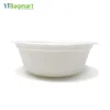 Eco Friendly Biodegradable Sugarcane Bagasse Bowl White Round Salad Paper Bowl
