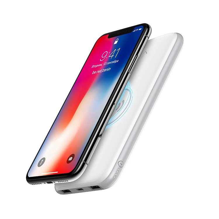 QI Wireless Charger 8000mah Double USB Mobile Portable Charger Power Bank Wireless, White
QI Wireless Charger 8000mah Double USB Mobile Portable Charger Power Bank Wireless, White