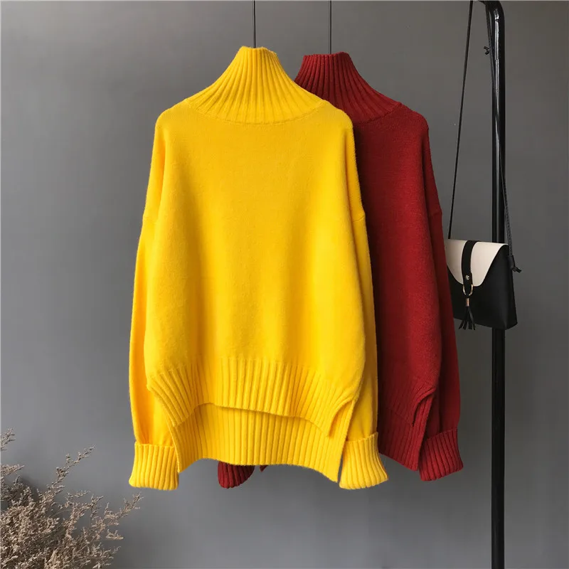 ladies turtleneck sweater autumn new Korean loose short pullover women sweater, White;pink;yellow;red
ladies turtleneck sweater autumn new Korean loose short pullover women sweater, White;pink;yellow;red