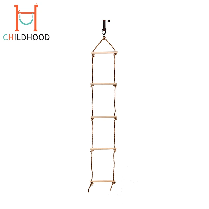 De alta calidad niños Columpio de madera cuerda de escalada Swing escalera