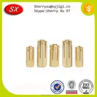 Custom precision hollow brass power plug pin