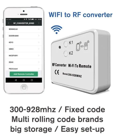 universal long distance wifi to ir rf remote control 300-868mhz YET6956