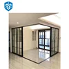 New design indoor aluminum alloy frame glass interior sliding door