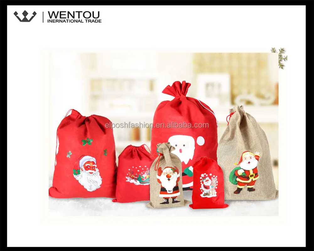 packaging & printing  bag  personalized canvas christmas gift