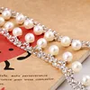 Beautiful Design Plastic Pearl Rhinestone Chain For Wedding Dress