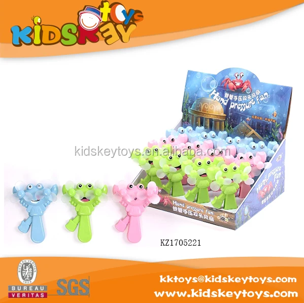 promotional gift hand pressure toy fan for kids summer toys