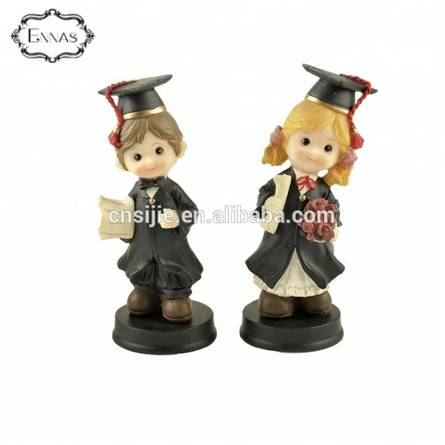 polyresin boy & girl high school graduation gift ideas for