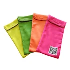 Logo printed microfiber sunglasses pouch/glasses bag