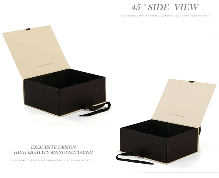 design rigid cardboard paper coat packaging white black gift box