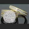 R617 Huilin 2018 yellow gold wedding ring sets engagement rings diamond couple ring sets