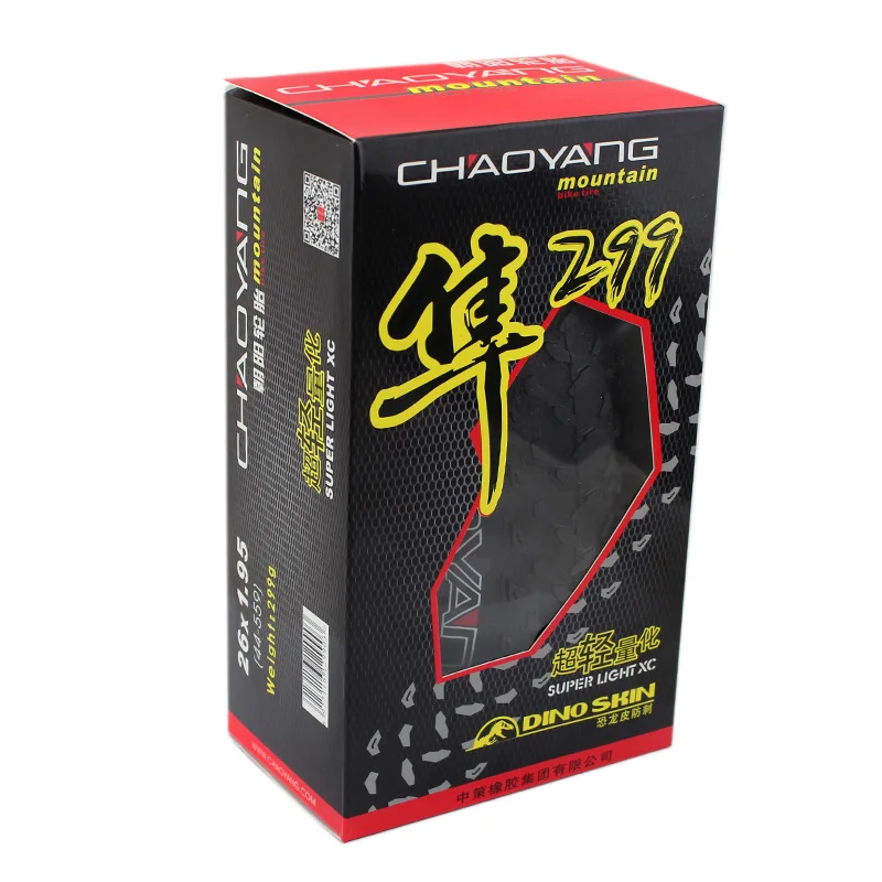 

CHAOYANG SUPER LIGHT XC 299 Foldable Mountain Bicycle Tyre MTB Bicycle TUBELESS READY Tire 26/29/27.5*1.95 MERlIN 120TPI