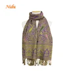 70*180cm Soft Reversible Paisley Pashmina Shawl Wrap Scarf arab women head wraps