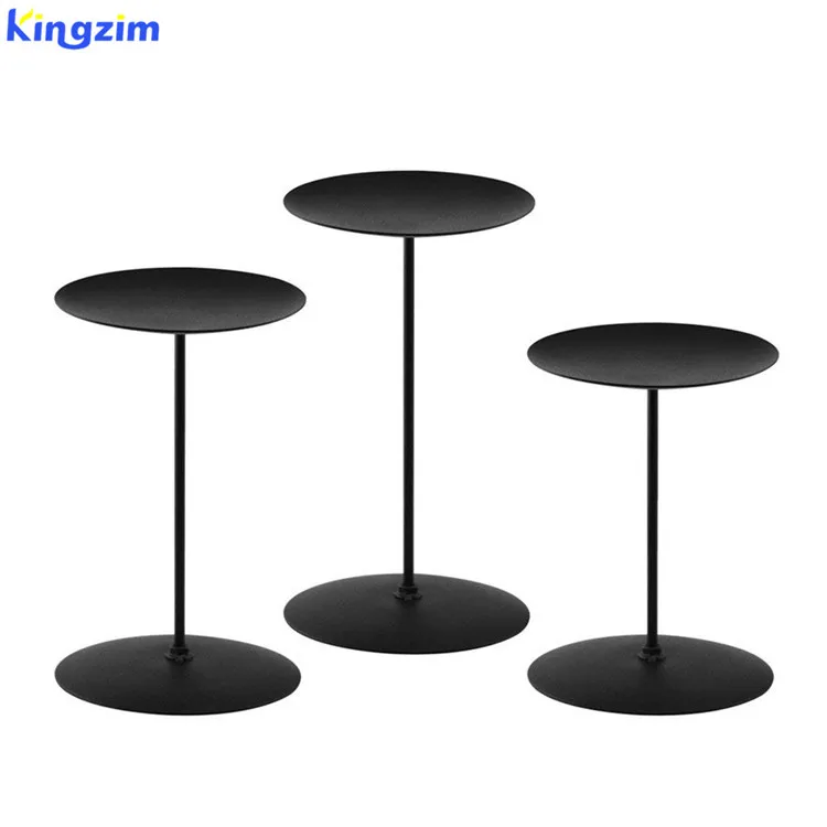 Centerpieces Plate Wrought Iron Smtyle Pillar Candle Holders For