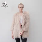 Hot Sale Fashion Design High Quality Genuine Raccoon Fur Knitted Coat For Woman in Winter
