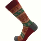 Korea style fashion christmas pattern 100% cotton knee high socks