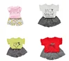2019 hot selling new wholesale boutique fashion kids clothes little flower character pattern beautiful girls