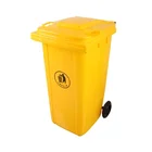 240L 120L 100L Recycle Mobile HDPE Plastic Outdoor Garbage Can With Wheels