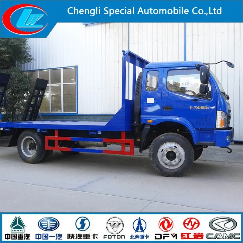 5 ton Double ladder transport construction machine 4x2 flatbed lorry
