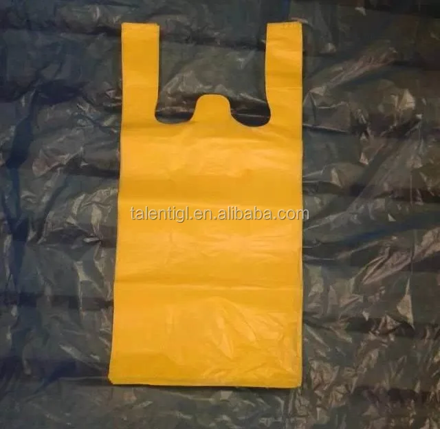 HDPE Plastic Type and Heat Seal Sealing & Handle colored plastic trash bag