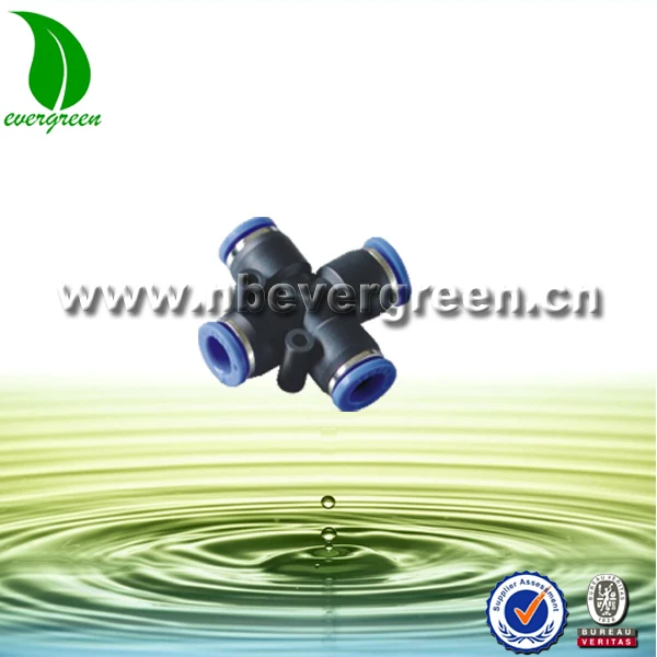 Plastic One touch union cross pneumatic fittings