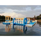 TUV Certification Inflatable Aqua Park Equipment Installed In Hungary