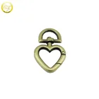 Wholesale small heart shape dog collar hook metal trigger swivel snap hook for wallet