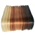 Wholesale 100% Virgin Remy indian Invisible Double Drawn Remy Tape In Human Hair Extension