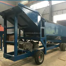 Movable mobile screw gold screening plant for soil gold washing plant