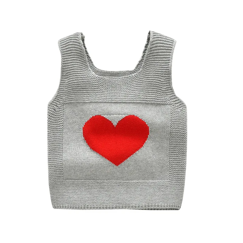 2-6 Year Baby Girl New Product Cotton Kids Knitted Sweater Sleeveless Vests With Heart
2-6 Year Baby Girl New Product Cotton Kids Knitted Sweater Sleeveless Vests With Heart