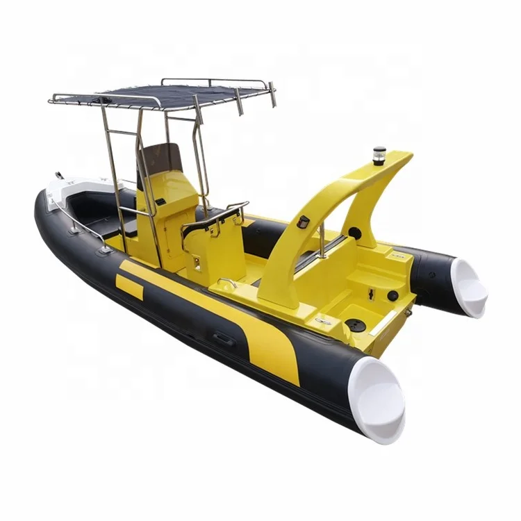 Hot Sale PVC tekne Hypalon Orca Fiberglass Hull Inflatable Rib 580 boat With Motor