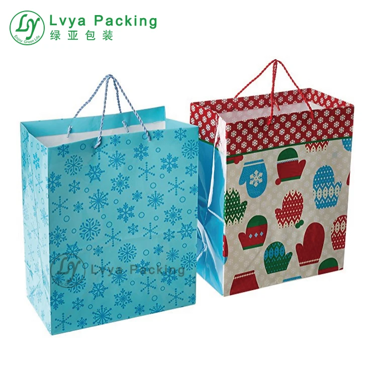 custom printed gift shopping big strong christmas paper bags