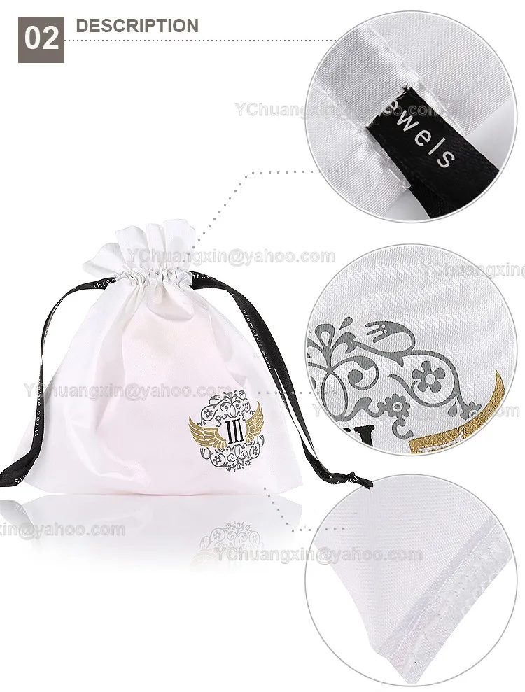 promotional mini silk satin jewelry drawstring pouch bag