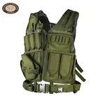 Custom fashion mens army green multi pocket military gear olive tactical vest outdoor