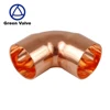 Green Valve High Quality 1/2inch Copper equal 90 Degree Sweat x Sweat Elbow Extension Fittings