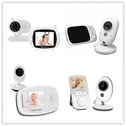 Infrared Night Vision Two Way Talk Back Wireless Temperature Monitoring Video Baby Monitor With  Lullabies