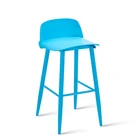 China Wholesale Modern Appearance 4 Leg PP Plastic Metal Leg Bar Stool Chairs