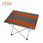 Silver and champagne mix color Lightweight Small Portable Camping Aluminum Folding Table
