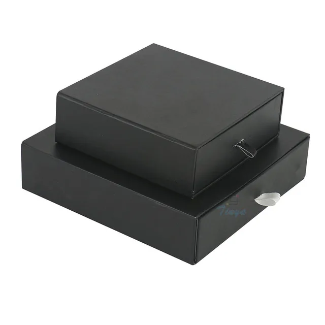 gift with lids luxury matte black bracelet drawer box