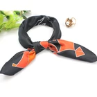 2018 New Pattern Printed Silk lady's Scarf 53*53CM Small Square
