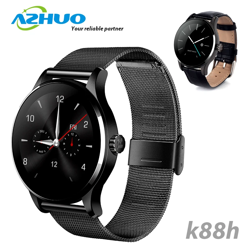 Hot Sale Heart Rate Monitor K88h Smartwatch with Changeable Metal Strap and Leather Strap Optional, Jazz black;gold;sliver
Hot Sale Heart Rate Monitor K88h Smartwatch with Changeable Metal Strap and Leather Strap Optional, Jazz black;gold;sliver