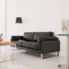 Office living room classic modern sofa set black leather sofa office couch
