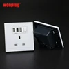 alibaba china supplier Wonplug 3usb port uk type wall switches and sockets